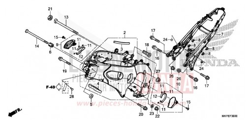 FRAME BODY CBR1000S1K de 2019